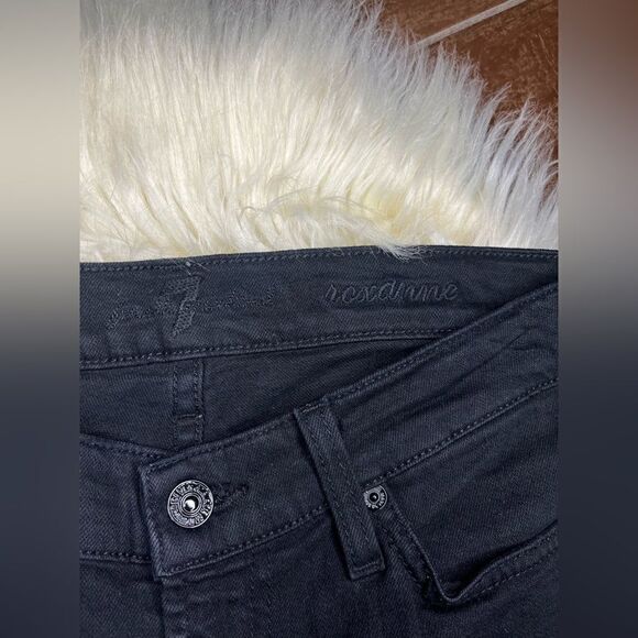 7 of all mankind H/R Roxanna black Slim Fit Jean sz 26 - Picture 4 of 10